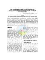 Tài liệu Kết quả nghiên cứu hàm Lượng Cd trong đất tại một số vùng nguy cơ ô nhiễm do chất thải đô thị và công nghiệp pptx