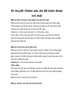 Tài liệu Bí Quyết Chăm sóc da để luôn được trẻ mãi ppt