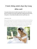 Tài liệu 3 bước thông minh chọn thợ trang điểm cưới pptx