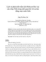 Lịch sử phát triển trầm tích holocen khu vực cửa sông tiền trong mối quan hệ với sự dao động mực nước biển