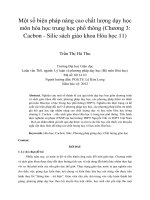 Một số biện pháp nâng cao chất lượng dạy học môn hóa học trung học phổ thông (chương 3 cacbon   silic sách giáo khoa hóa học 11)