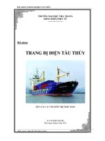 Tài liệu BÀI GIẢNG TRANG BỊ ĐIỆN TÀU THỦY ppt
