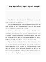 Tài liệu Suy Nghĩ về việc học - Học để làm gì? docx