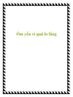 Tài liệu Ốm yếu vì quá lo lắng potx