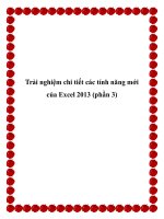 Tài liệu Trải nghiệm chi tiết các tính năng mới của Excel 2013 (phần 3) pdf