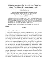 Giáo dục đạo đức cho sinh viên trường cao đẳng tài chính   kế toán quảng ngãi