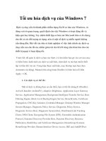 Tài liệu Tối ưu hóa dịch vụ của Windows 7 pptx