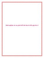 Tài liệu Kinh nghiệm các mẹ phải biết khi đưa bé đến gặp bác sĩ ppt