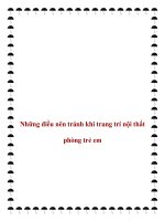 Tài liệu Những điều nên tránh khi trang trí nội thất phòng trẻ em ppt