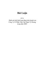 Tài liệu Đề Tài: Phân tích hoạt động kinh doanh Ngân Vỹ Dương pdf