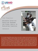 Tài liệu First Principles: Designing Effective Education Programs for School Health in Developing Countries doc