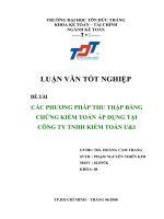 các phương pháp thu thập bằng chứng kiểm toán áp dụng tại công ty tnhh kiểm toán u&i
