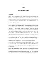 Teaching speaking skill to non english major students of pre intermediate level at the people’s police academy some suggested techniques and activities