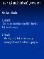 Bài giảng kỹ thuật hàn hồ quang tay