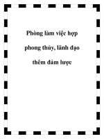 Tài liệu Phòng làm việc hợp phong thủy, lãnh đạo thêm đảm lược pdf
