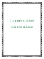 Tài liệu Giải pháp cho da cháy nắng ngày cuối mùa pot