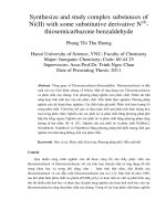 Tổng hợp và nghiên cứu phức chất của Ni(II) với một số dẫn xuất thế n(4)  thiosemicacbazon benzandehit