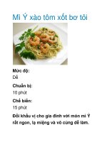 Tài liệu Mì Ý xào tôm xốt bơ tỏi docx