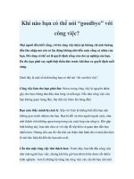 Tài liệu Khi nào bạn có thể nói “goodbye” với công việc? pdf