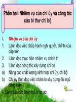 Phan 2  nhiệm vụ của chi ủy và công tác của bí thư chi bộ
