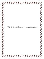 Tài liệu Trẻ dễ bị vẹo cột sống vì nằm đệm mềm pot