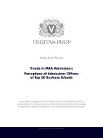 Tài liệu Trends in MBA Admissions: Perceptions of Admissions Officers at Top 30 Business Schools pdf