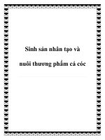 Tài liệu Sinh sản nhân tạo và nuôi thương phẩm cá cóc pdf