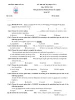 Tài liệu Đề Thi Thử Đại Học Khối A1, D Anh 2013 - Phần 8 - Đề 11 ppt