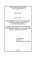 SỬ DỤNG các HOẠT ĐỘNG GIAO TIẾP để hỗ TRỢ CHO VIỆC GIẢNG dạy NGỮ PHÁP TRONG các lớp học BAO gồm NHIỀU TRÌNH độ ở TRƯỜNG đại học điện lực