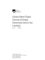 Tài liệu Literature Review of Organic Chemicals of Emerging Environmental Concern in Use in Auckland ppt
