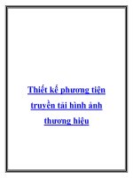 Tài liệu Thiết kế phương tiện truyền tải hình ảnh thương hiệu.Điều tôi nhắc đến ppt