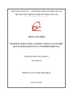 Giải pháp cơ bản nâng cao chất lượng và tăng hiệu quả sử dụng mạng 3g của VINAPHONE hiện nay