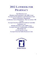 Tài liệu 2012 LAWBOOK FOR PHARMACY docx