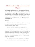 Tài liệu Để Photoshop làm việc hiệu quả hơn trên các hệ thống yếu pdf
