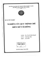 nghiên cứu quy trình chế biến mứt ổi đông