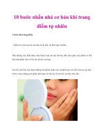 10 buoc co ban khi trang diem tu nhien