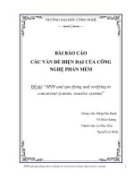 Tài liệu Đề tài: “SPIN and specifying and verifying in concurrent systems, reactive systems” docx