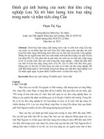 Đánh giá ảnh hưởng của nước thải khu công nghiệp lưu xá tới hàm lượng kim loại nặng trong nước và trầm tích sông cầu