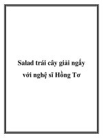 Tài liệu Salad trái cây giải ngấy với nghệ sĩ Hồng Tơ ppt