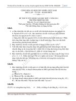 Tài liệu hỗ trợ ôn thi đầu vào cao học chuyên ngành hóa học của ĐHSPHN và ĐHQGHN