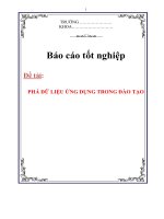 phá dữ liệu ứng dụng trong đào tạo