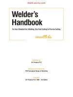 Tài liệu Welders Handbook For Gas Shielded Arc Welding, Oxy Fuel Cutting & Plasma Cutting pptx