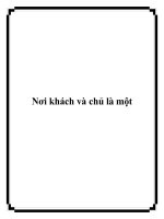 Tài liệu Nơi khách và chủ là một pptx