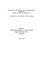 Tài liệu Developing Culturally and Linguistically Competent Health Education Materials: A Guide for the State of New Jersey ppt