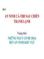Tài liệu NHỮNG NGUY CƠ ĐE DỌA ĐẾN AN NINH KHU VỰC pot