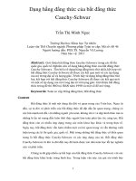 Dạng hằng đẳng thức của bất đẳng thức cauchy schwar