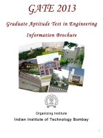 Tài liệu Graduate Aptitude Test in Engineering Information Brochure 2013 ppt