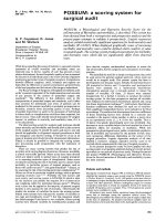 Tài liệu POSSUM: a scoring system for surgical audit docx