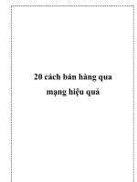Tài liệu 20 cách bán hàng qua mạng hiệu quảỉ pdf