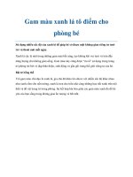 Tài liệu Gam màu xanh lá tô điểm cho phòng bé pptx